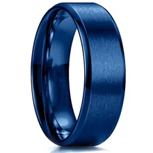 Wholesale price Luxury blue plated 8mm 6mm 4mm Matted Men Tungsten carbide Rings wedding band fashion men jewelry