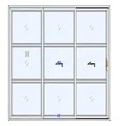 Glass 2021 Huge 3 Track Aluminum Slide Glass Door Durable Residential Soundproof Design Glass Door