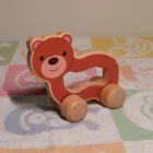 Educational Eco Friendly Wood Toy Bear Push Pull Infant Wooden Toys Kids Educational Toys Eco Friendly Push And Pull Toy