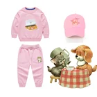 Children's Clothing Children's Clothing Cotton O Collar Pull-over Sweatshirt Tops + Pants Free Custom Set