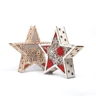 Star Hot Sale Professional Luxury Wooden Christmas Five-pointed Star Light Box Decoration