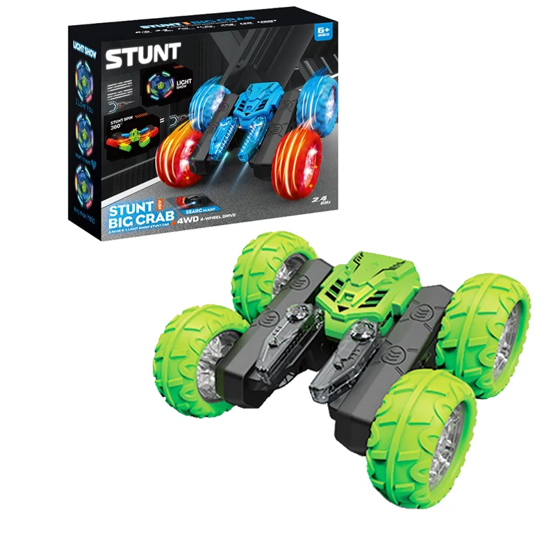 New 2.4g Rc Stunt Car Electric 4wd Rc Cars Hobby Rc Stunt Car With Flashing Led Light for Kids