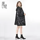 Autumn Winter New Fashion 2020 Autumn And Winter New Casual Fashion Style Black Hooded Style Silk Down Jacket