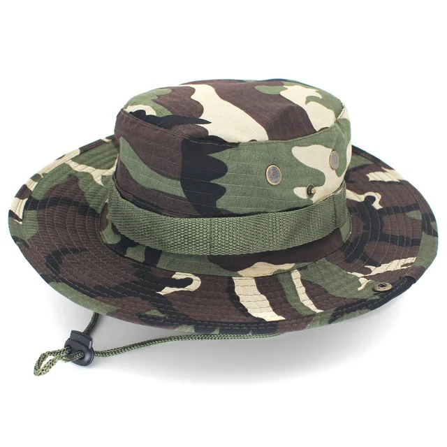 军用迷彩帽子高品质户外斗式狩猎徒步钓鱼军用帽子斗帽