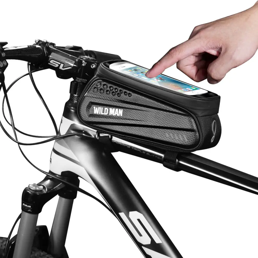 Rainproof Bicycle Bag Frame Top Tube Cycling Bag MTB Bike Reflective Phone Case 
