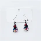 Earrings Hot Selling Wholesale Pressed Flower Teardrop Resin Earrings Dry Rose Flower Drop Charm Dangle Fashion Jewelry