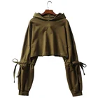Pullover Hoodies 2020 Custom Cotton Crop Top Woman Pullover Crop Top Oversized Hoodies For Women