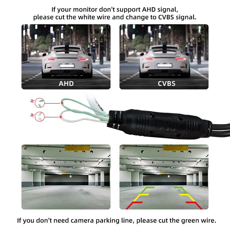 Universal Back up Camera Car Aid With Packing Line 120 Degree Waterproof LED Hidden Reverse Rear View Car Camera details