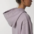 Hoodies Design Hoodie Wholesale Custom 3d Embossed French Terry Crewneck Unisex Sweatshirt Women's Embossing Hoodies