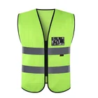 Black Vest Supplier High Visibility Black PVC Transparent Pockets Yellow Reflective Safety Vest