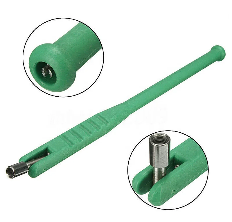 X AUTOHAUX 2pcs Tire Valve Stem Puller Remover Tool for Car Motorcycle Green 