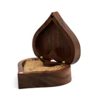 Heart Shape Ring Sets Vintage Luxury Fashion Jewelry Heart Shape Wedding Earring Necklace Ring Wooden Jewelry Box