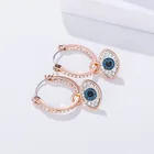 Earrings Rose Earring Symbolic Devil Eye Earrings Blue Crystal Multi-colored Rose Gold Earring