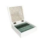 Ring Boxes Luxury White Mdf Wooden Jewellery Package Custom Ring Earrings Boxes Jewelry Box