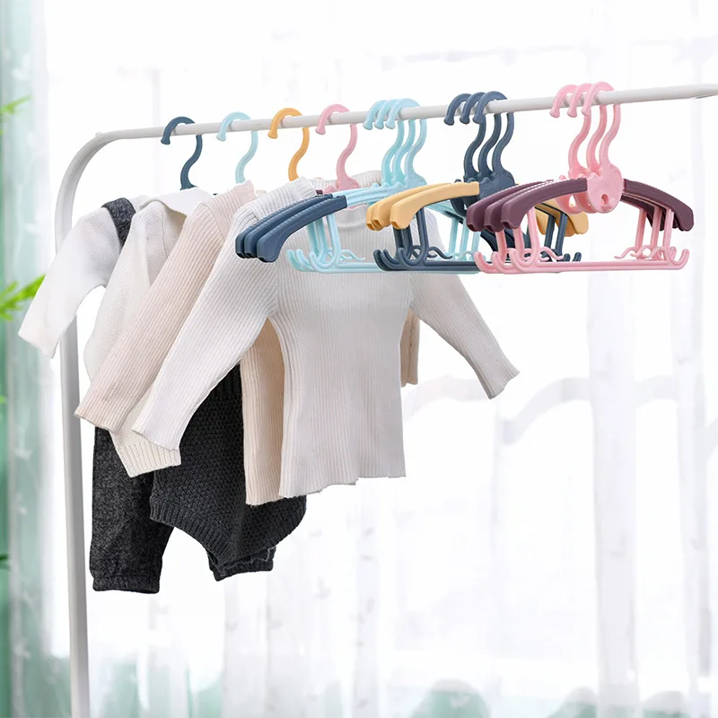 DS964 Adjustable Hangers Non-Slip and Extendable Laundry Infant Hangers Basics Retractable Toddler Infant Baby Plastic Hangers