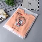 Printed Bag Custom Size Accepted Custom Printed Transparent Frosted Zipper Top Plastic Bag Clothing Packaging Bag