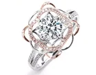 Gold Wedding Ring Gold Classic Design 18K White Gold Wedding Engagement Precious GIA Diamond Ring Clawed Collet