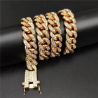 Diamond Paved Diamond Paved Personalized Men's Necklace Zircon Cuban Chain Hip Hop Necklace For MEN