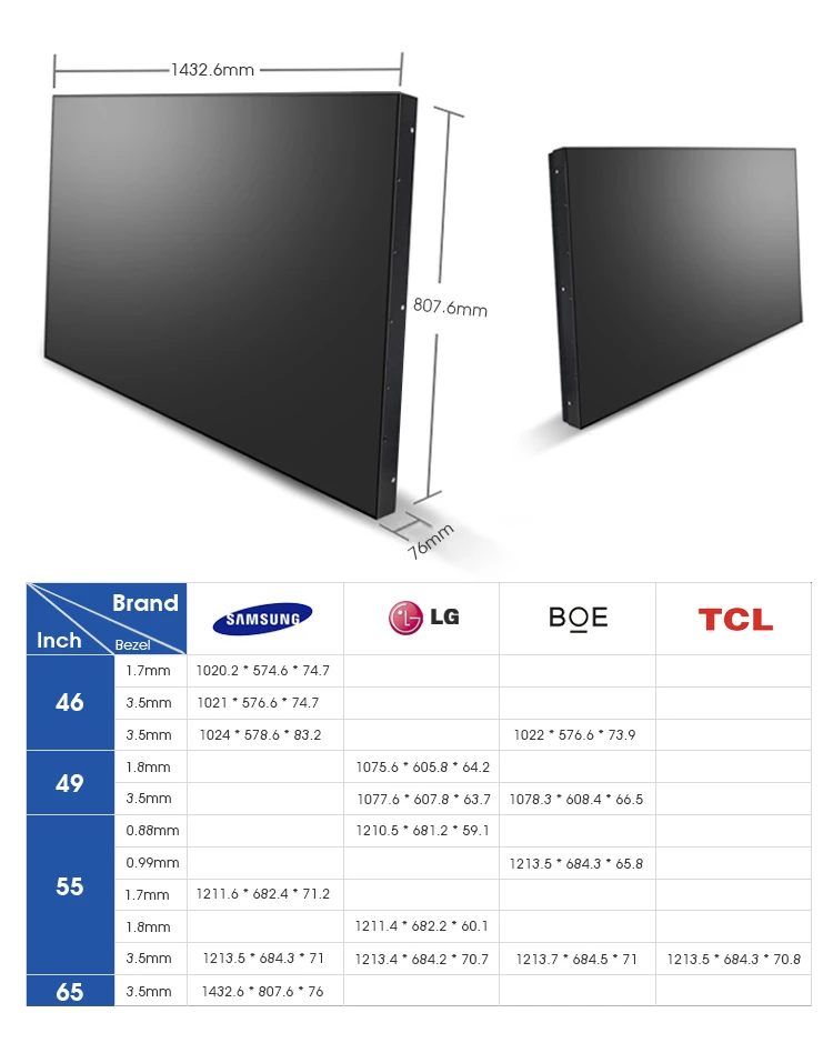 video wall 55 inch