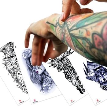 Realistic 3d Tattoo Sticker Tiger Owl Flower Temporary Tattoos For Women, Tiny Kids Tattoos Temporary