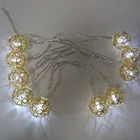 Light Chain Led Party Led Light Chain Modern Decorative Light Chain Metal Led Light Ball String For Home Party Decoration