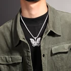 Pendant Raw Natural Crystal Stone Necklace Butterfly Beaded Initial Pendant Necklace For Men