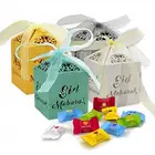 Party Favor Hollow Out Eid Mubarak Paper Candy Box Party Favor Boxes