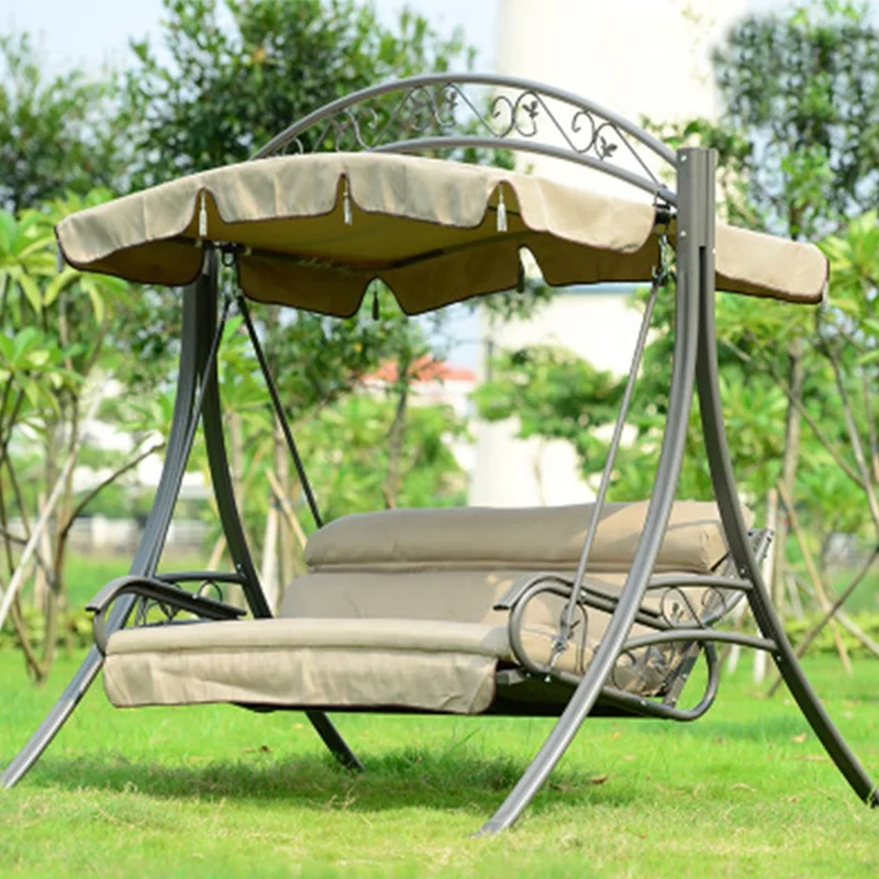 wrought iron garden swing bench