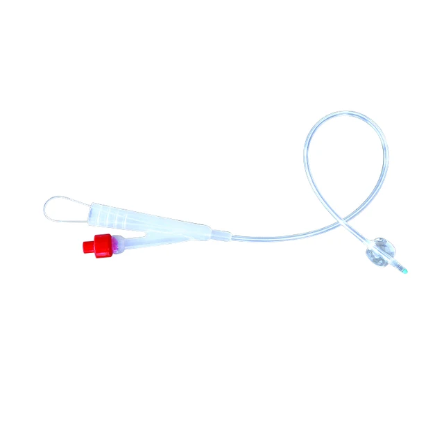 Disposable All Silicon 8Fr 2 Way Balloon Medium Dogs Urinary Foley Catheter with plastic guide wire