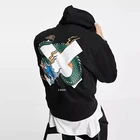 Men Black Print Menprint Men Black Printing Chinese Pattern Dragon 400 Gsm Hoodie Custom Oem Print Hoodie