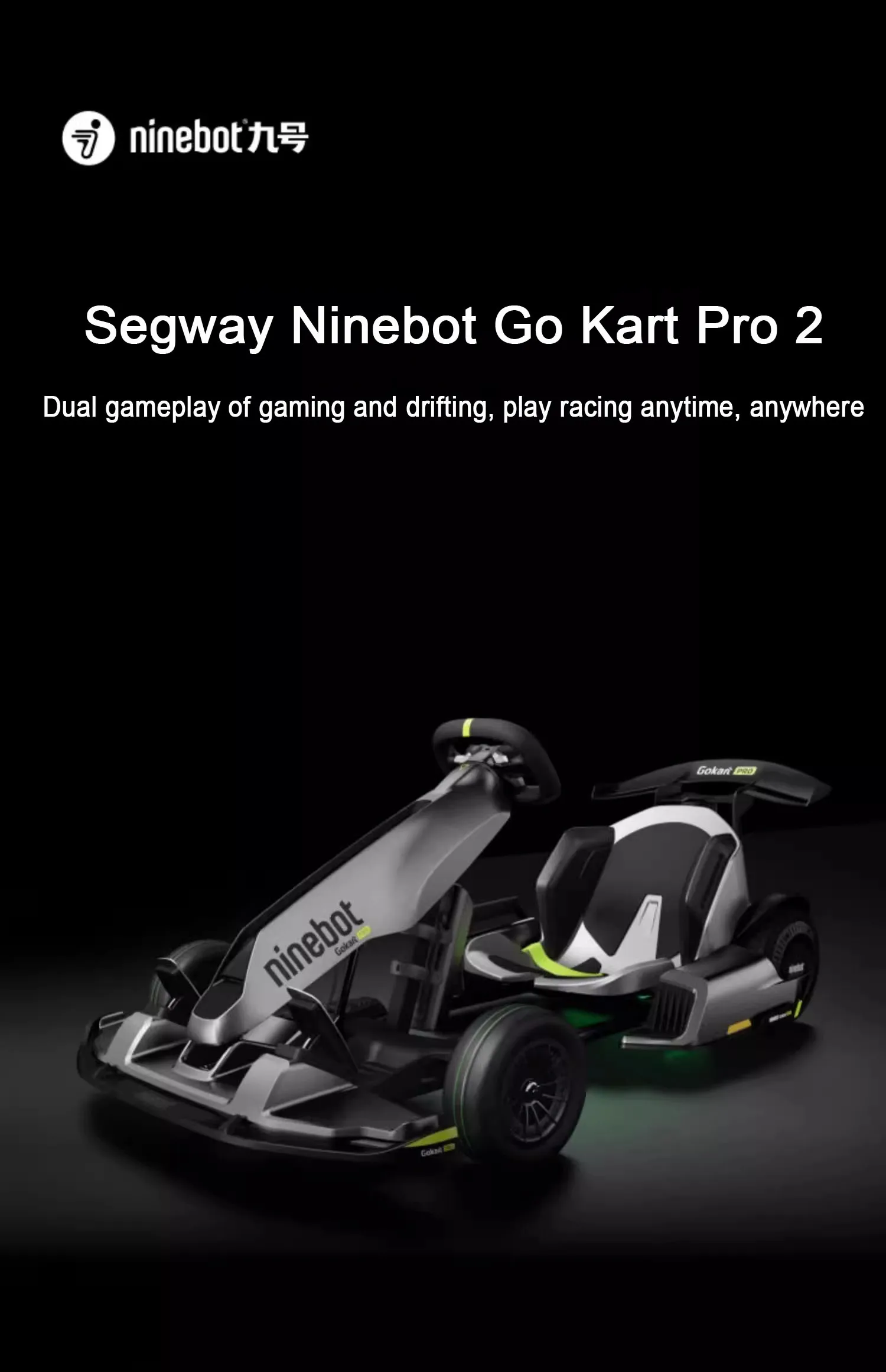 2024 Nine Bot Original Go Kart Pro 2 Gokarts 432Wh Battery Top Speed 43km/h Wholesale Electric Go Kart