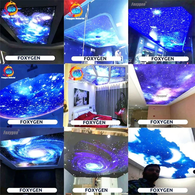 nice quality decorative night sky design uv printed starry stretch ceiling-17