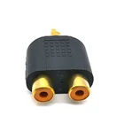 Adapter Convert Female To 1 Male RCA Y Splitter Adapter For Audio Video Av Tv Cable Convert