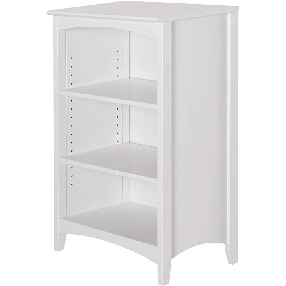 Solid Wood 3 Shelf Bookcase Shaker Style 36\" High with Adjustable Shelving Closed Back Display Bookshelf manufacture