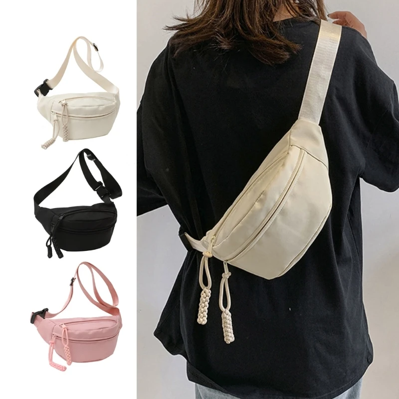 Wholesale Ladies Crossbody Bags Solid Color Custom Women Sling Fanny Pack Women's Chest Bag Hiking Waist Bag