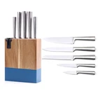 Pcs Knife Set Custom 5 Pcs Stainless Steel Kitchen Knife Set Kitchen Knife With Wooden Knife Block