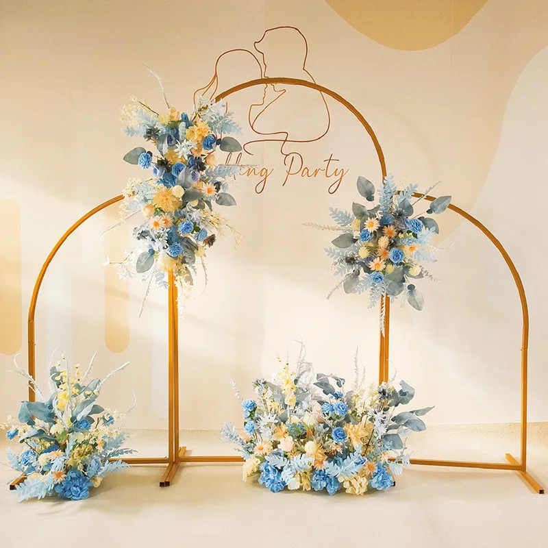 Hot Selling 3Pcs Set Arch Aluminium Flower Frame iron Wedding Backdrop for wedding party decoration backdrop