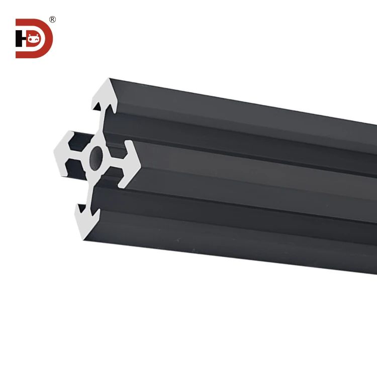 2020V Slot Black Industrial Extruded Aluminum Profile 2020V Slot Aluminum 3D Printer manufacture