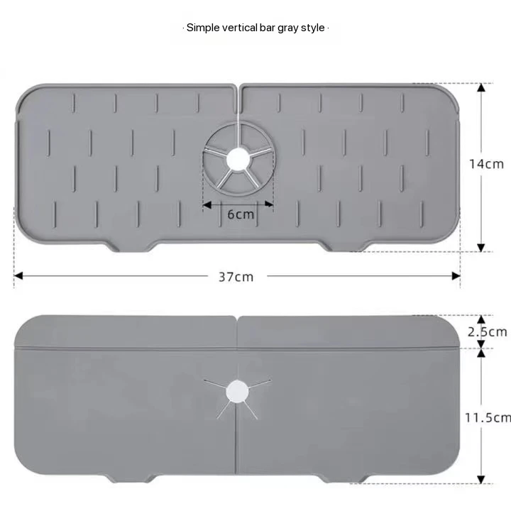 Modern Silicone Sink Drain Pad Faucet Splash Dish Drying Tray for Kitchen Bathroom Countertops Mat for Table Home Use supplier