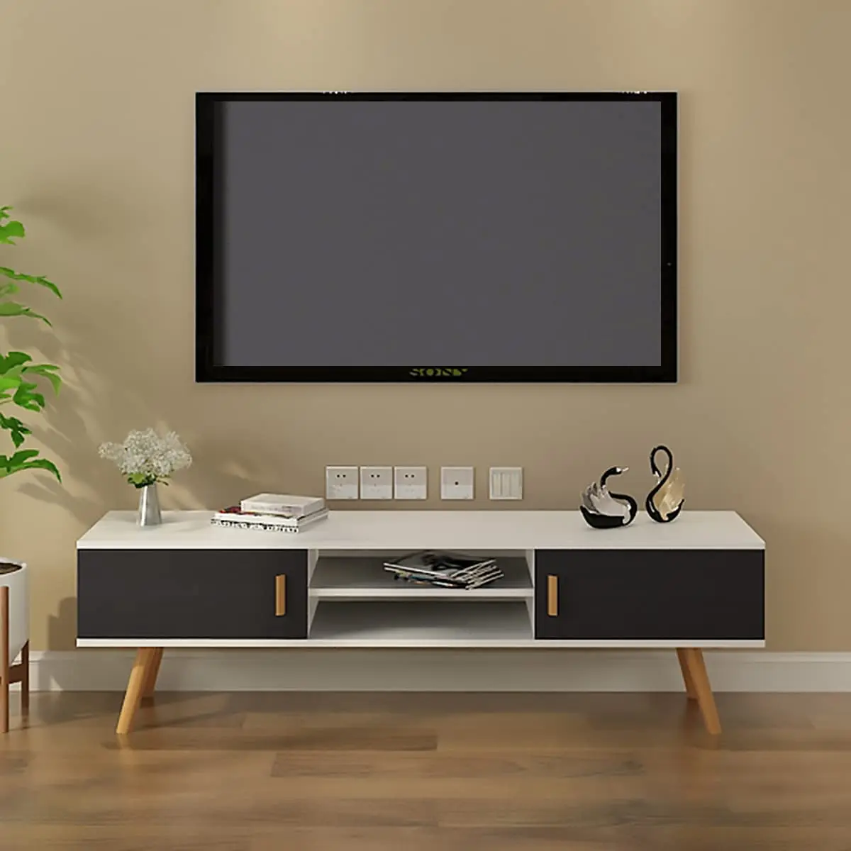 Schwarze Moderne Holz tv schränke Tv ständer Mit Lagerung Für Wohnzimmer  Schlafzimmer Büro   Buy Tv Schränke,Moderne Tv ständer,Holz Tv Steht  Product ...