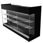 Glass Vision Showcase Display Retail Store Lockable Cashier Counter Vitrine Display Glass Checkout Counters