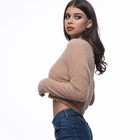 Factory Direct OEM Autumn New Knitted Cashmere Sweater Winter Woman Crop Top