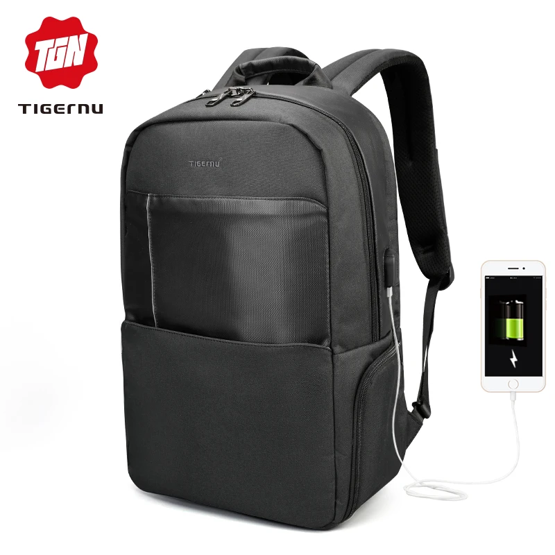 Nouveau tigernu Femmes Hommes USB Portable Charge Business Sac à dos Antivol sac d'école 