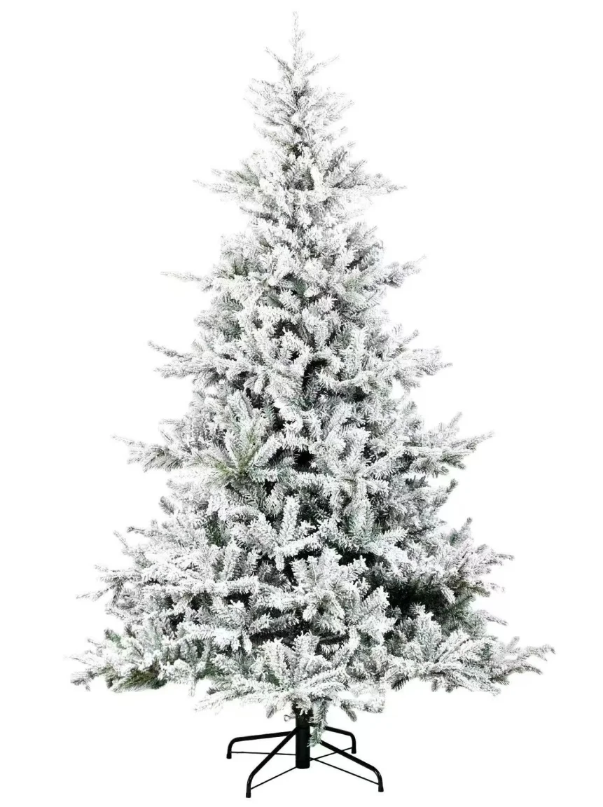 China Wholesale Pine Needle Christmas Tree Nice Natural Green & White Snow for Festival Celebration Decorations manufacture