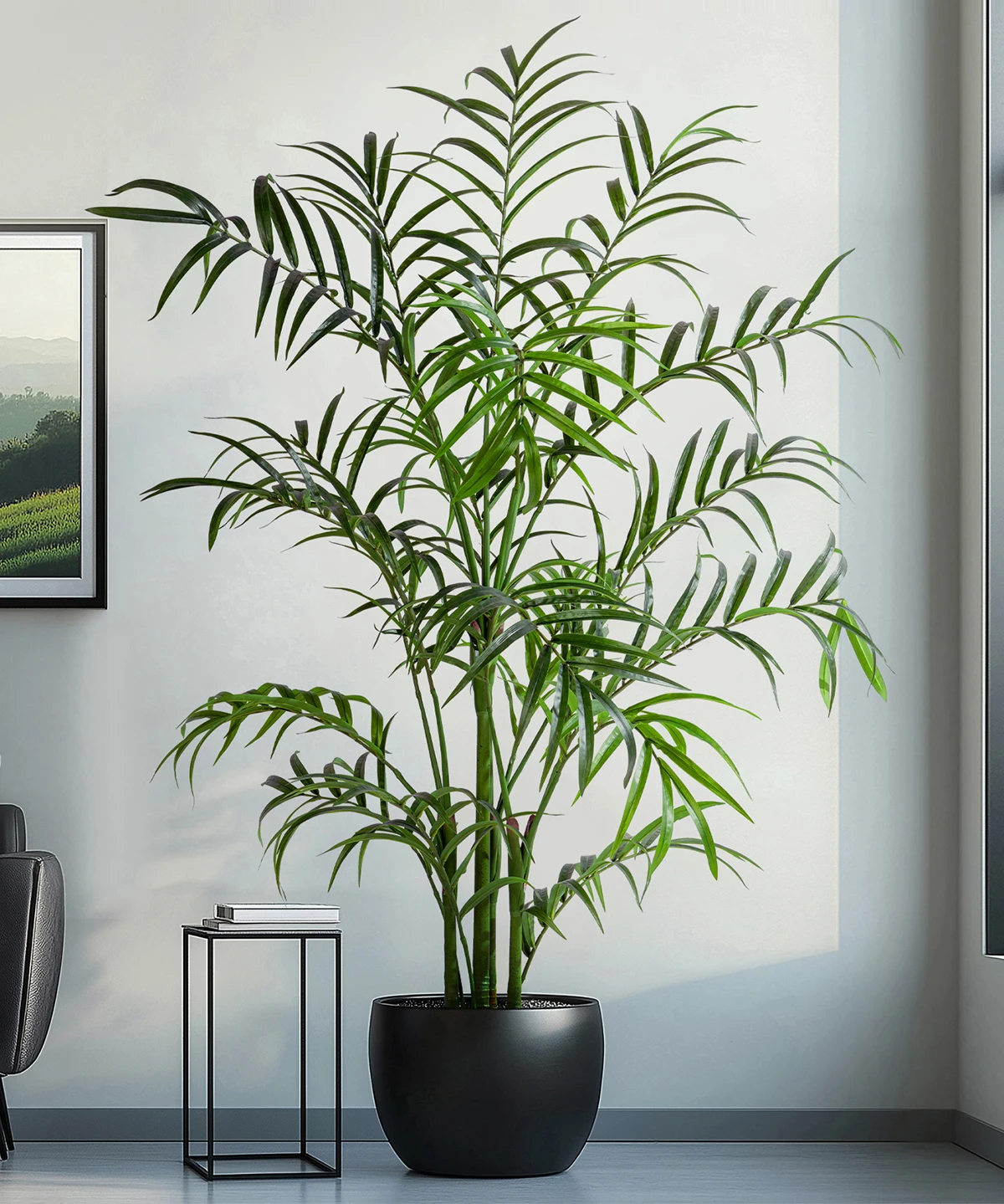Greenery Simulated Fishtail Palm Artificial Indoor/Outdoor PE Plastic Home Decor with Branch Pot for Living Room Decorations details