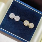 Earrings Earrings 2.02g Luxury Diamond Earrings Real Natural Diamond 10K Solid Gold Stud Earrings