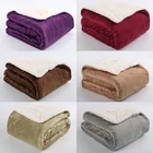 Mink Blanket Mink Fleece Blanket Customizable Oem Plush Double Layer Mink Sherpa Fleece Blanket Super Soft
