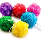Sponge Bath Puff Mesh Sponge OEM Custom Design High Quality Comfortable Mesh Puff New Shower Sponge Ball Bath Puff