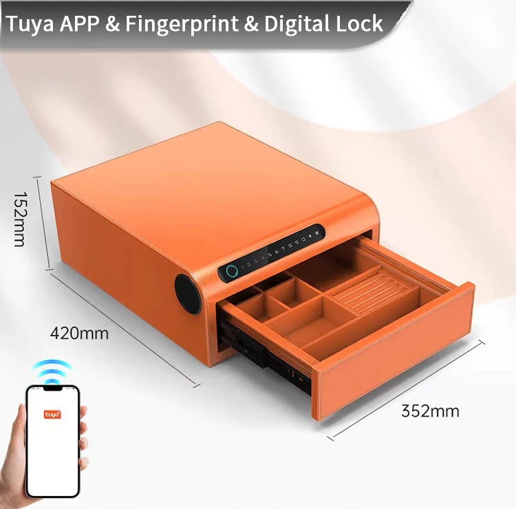 f2 1a ceqsafe smart customized personal jewelry drawer box smart anti theft steel safe storage for home use-2