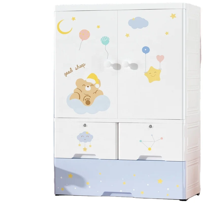 Thickened plastic baby storage cabinet children's closet drawer simple storage cabinet baby clothes organizer